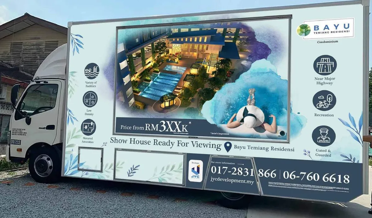 Bayu Temiang Residensi mobile billboard truck