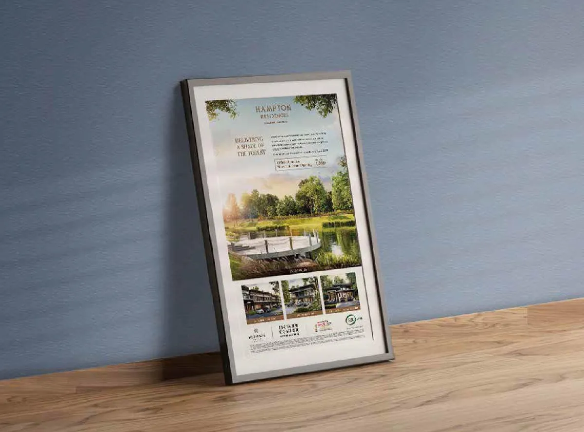 Hampton Residences framed launch poster